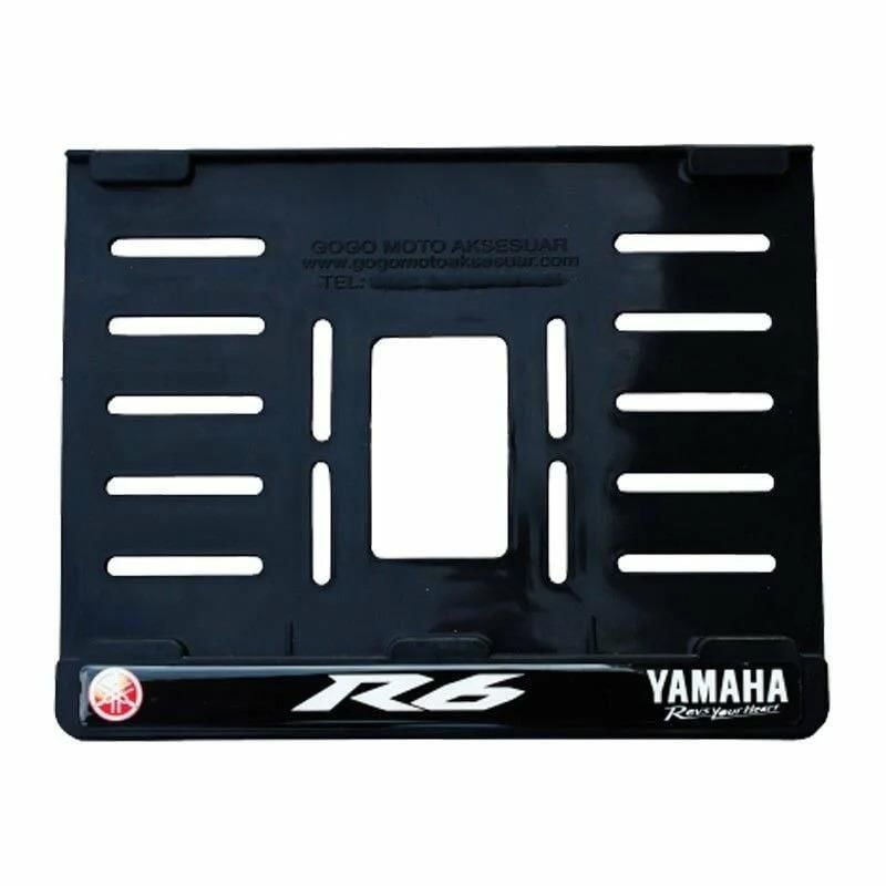 Yamaha R6 Plastik Kırılmaz Plakalık Beyaz 2 (15x24)