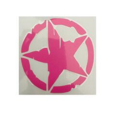 Gogo Yıldız Desenli Pembe Sticker 75 x 75 mm