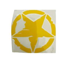 Gogo Yıldız Desenli Sarı Sticker 75 x 75 mm