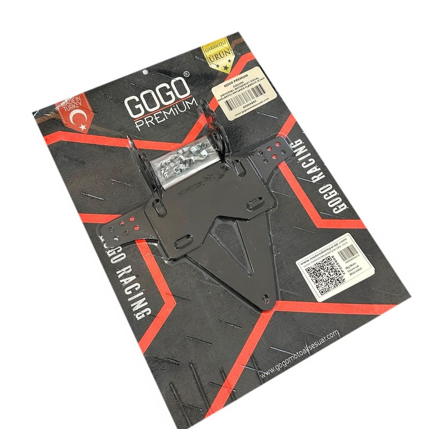 Mg Moto Unıversal Motosiklet Sinyal Bağlantılı Katlanır Plakalık Siyah