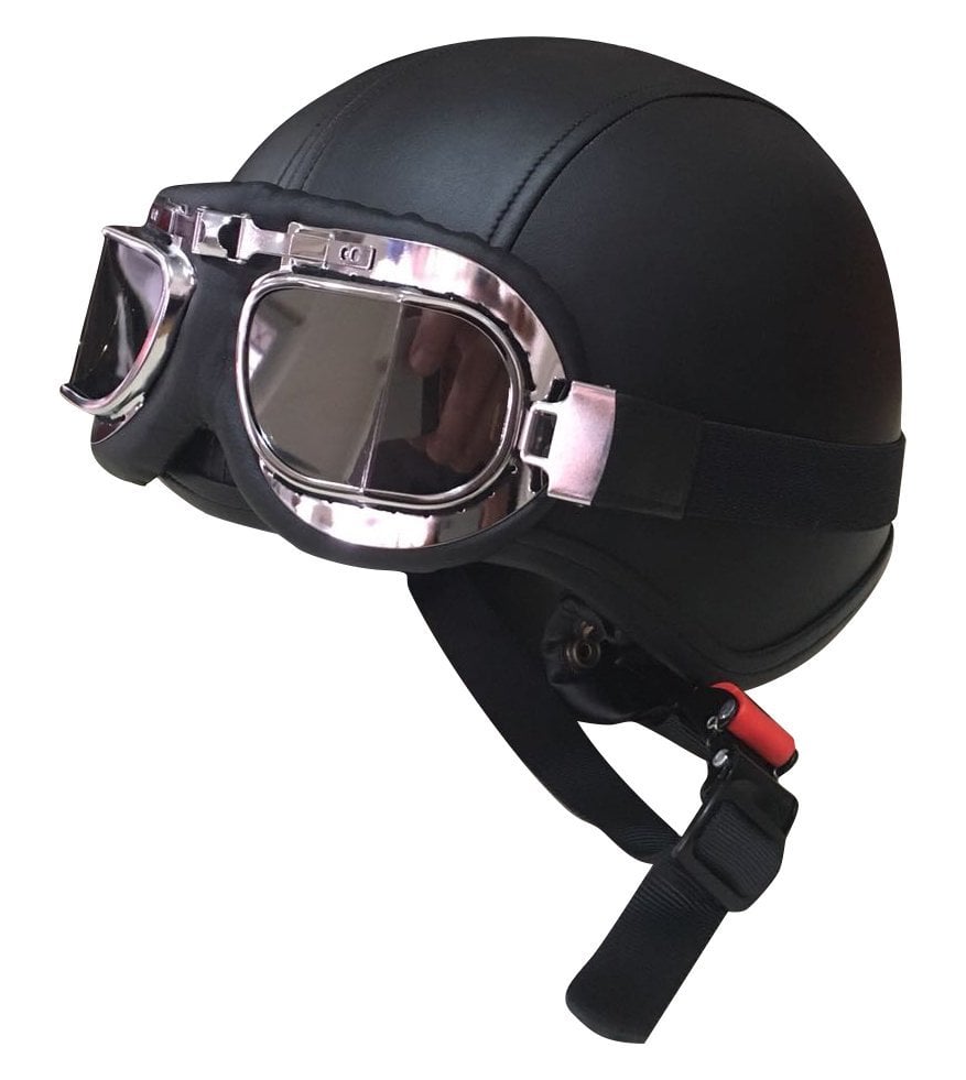 MTS 254 Leather Chopper Nazi Kask