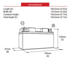 Bs Battery Btx14L Bs Motosiklet Aküsü