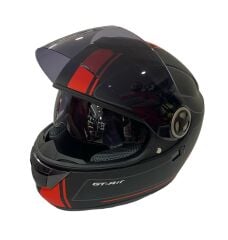 Free-M Fr-913 Shıne Black-Red Full Face Kask