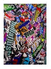 Mg Moto Karışık Desenli A4 Sticker