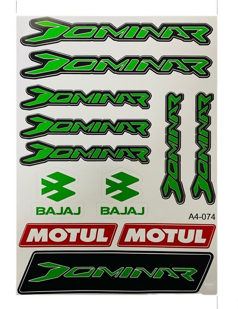 Bajaj Dominar Yeşil A4 Sticker