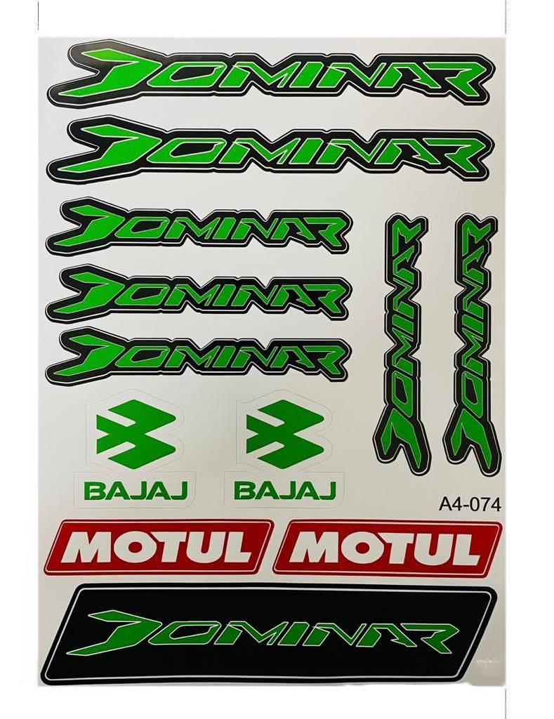 Bajaj Dominar Yeşil A4 Sticker