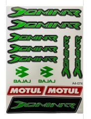 Bajaj Dominar Yeşil A4 Sticker
