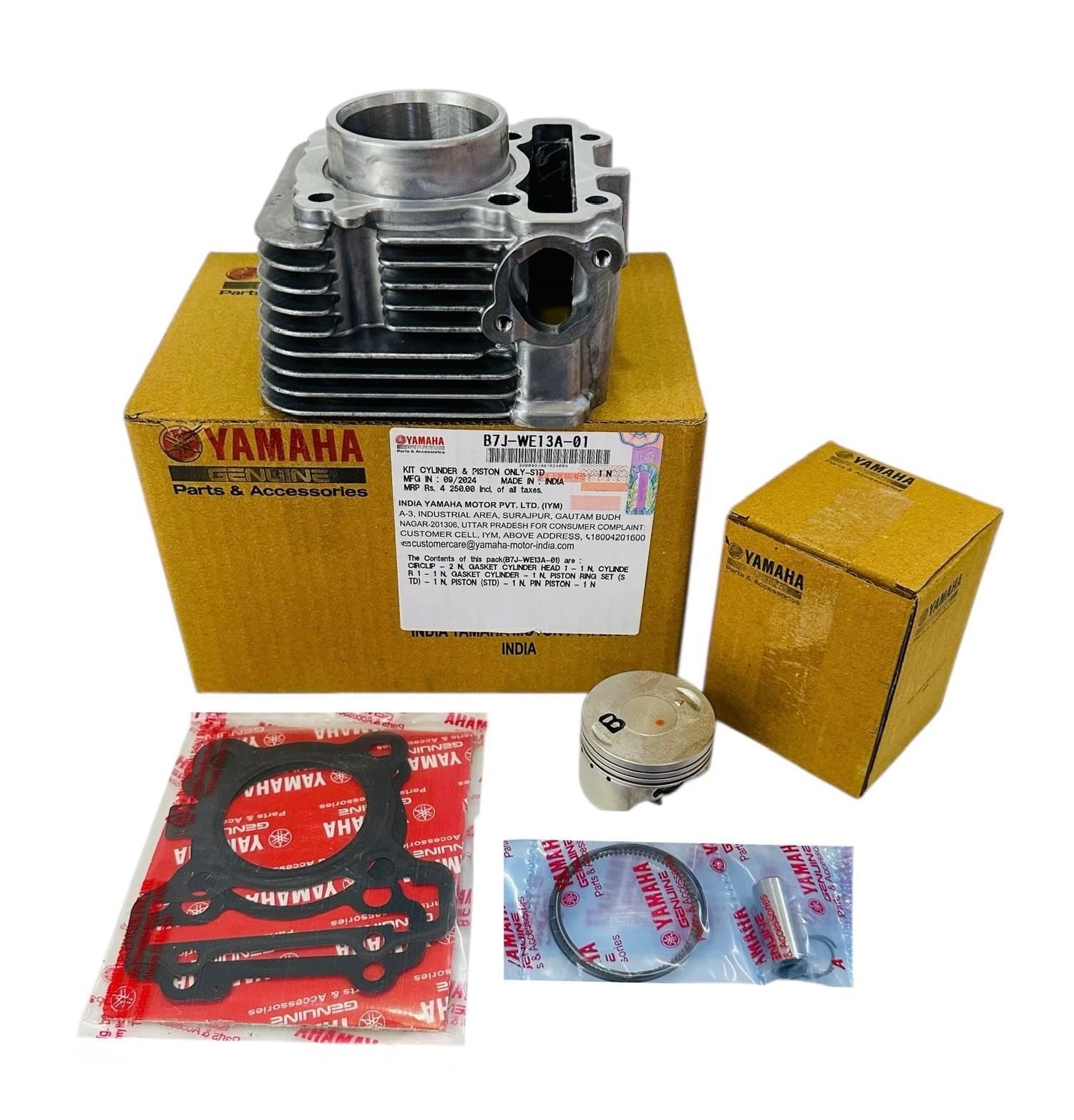 Yamaha RayZR 125 Silindir Piston Set Komple Orjinal (B7J-WE13A-01)