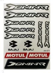 Bajaj Dominar Beyaz A4 Sticker