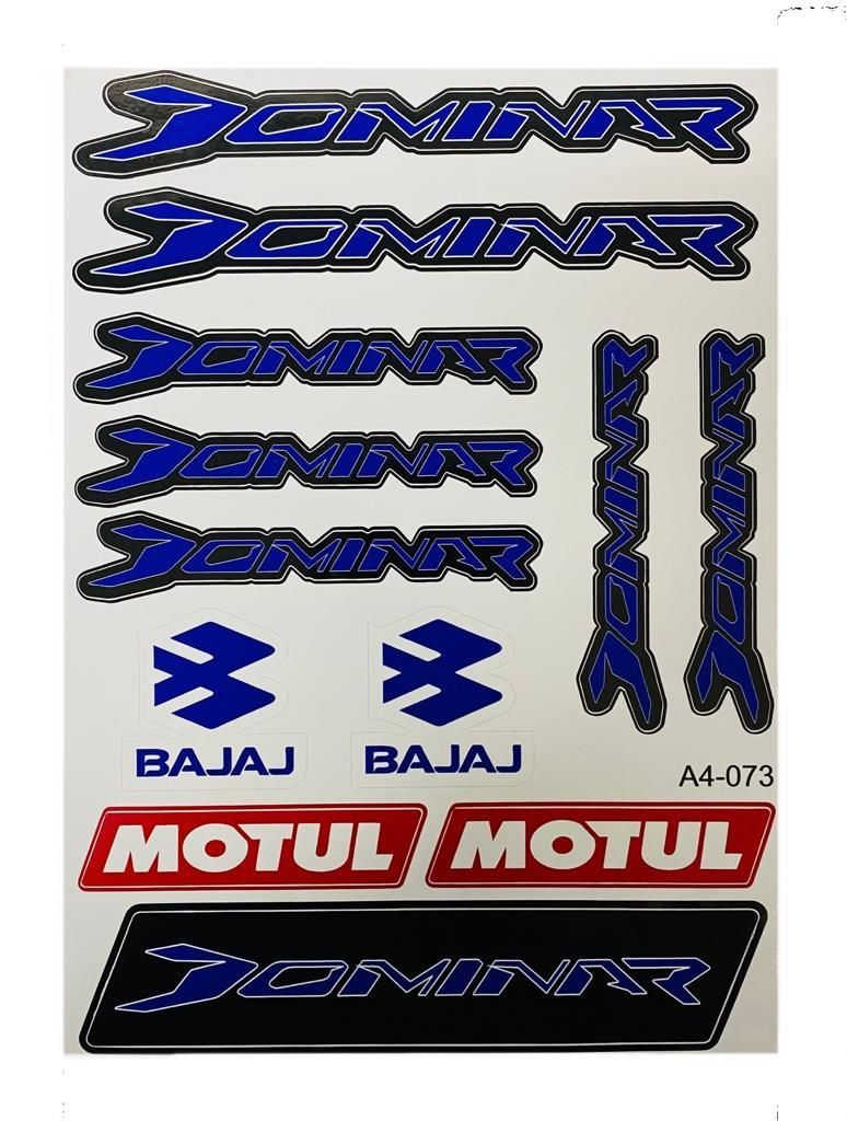 Bajaj Dominar Mavi A4 Sticker
