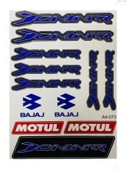 Bajaj Dominar Mavi A4 Sticker