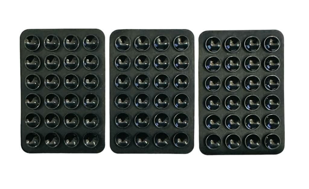 Mg Moto Siyah 3 Adet Vantuzlu Silikon Telefon Tutucu