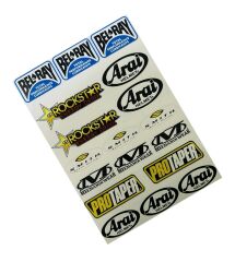 Motogaj Karışık Marka Desenli 18 Parça A4 Sticker Seti