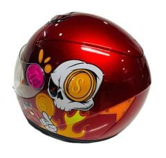 Free-M Sy 118 Kuru Kafa Full Face Çocuk Kaskı Kırmızı