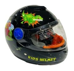 Free-M Sy 118 Ejderha Full Face Çocuk Kaskı Siyah