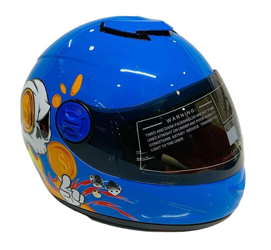 Free-M Sy 118 Kuru Kafa Full Face Çocuk Kaskı Mavi