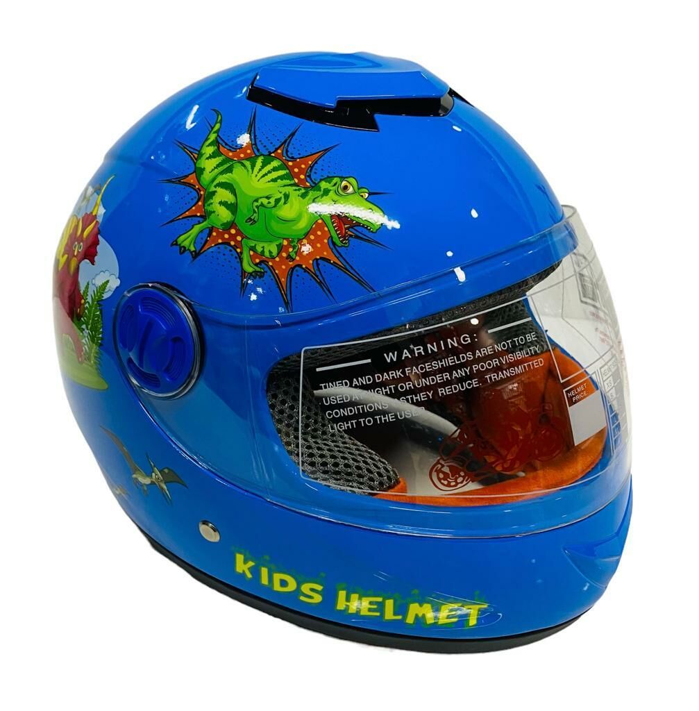 Free-M Sy 118 Ejderha Full Face Çocuk Kaskı Mavi