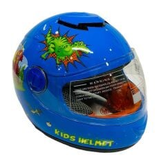 Free-M Sy 118 Ejderha Full Face Çocuk Kaskı Mavi