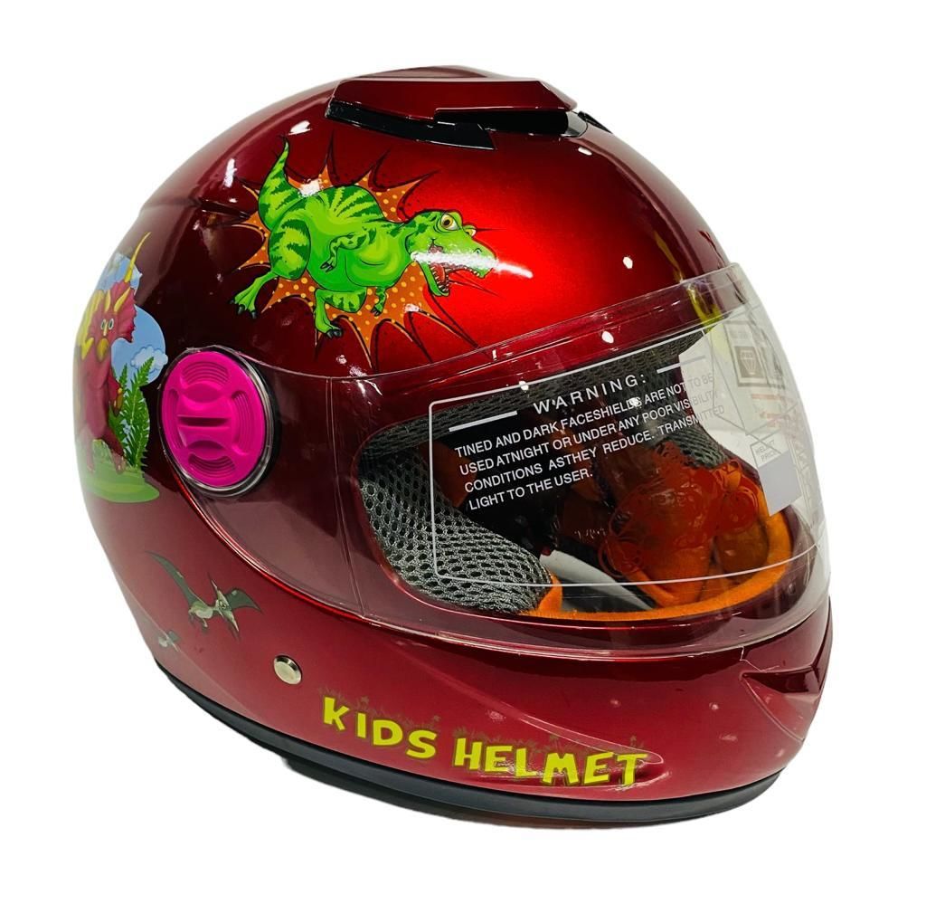 Free-M Sy 118 Ejderha Full Face Çocuk Kaskı Kırmızı
