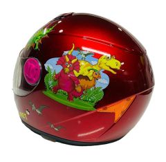 Free-M Sy 118 Ejderha Full Face Çocuk Kaskı Kırmızı