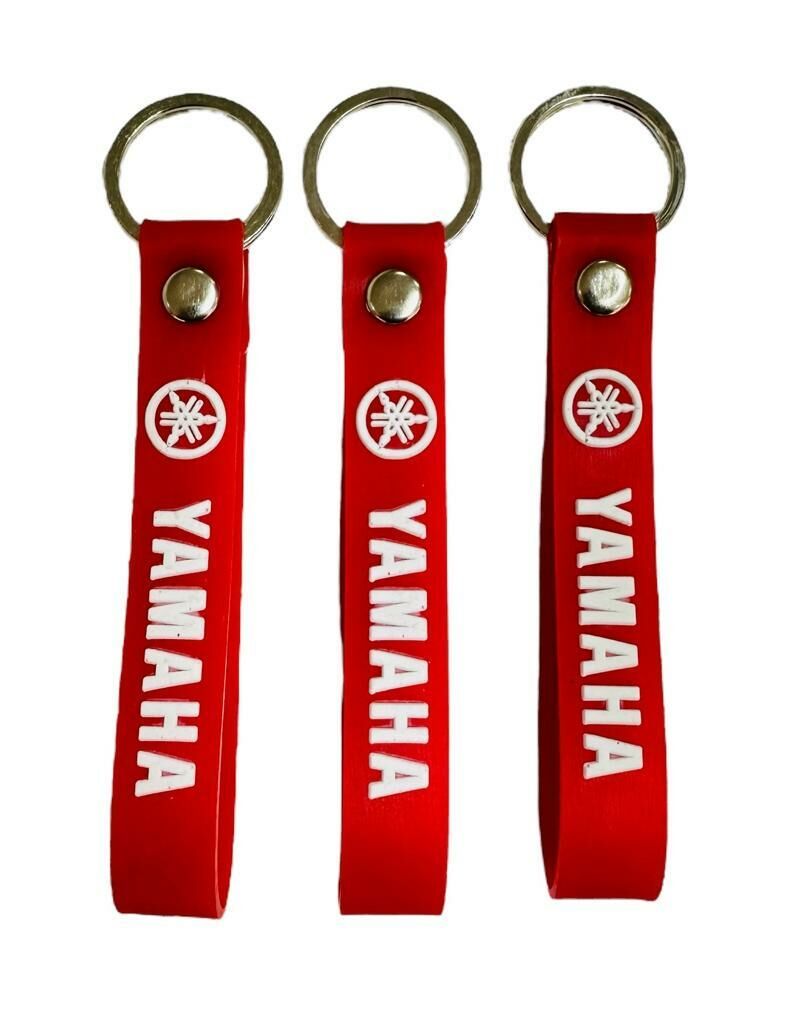 Yamaha Kırmızı Beyaz 3 Adet Silikon Motosiklet Anahtarlık