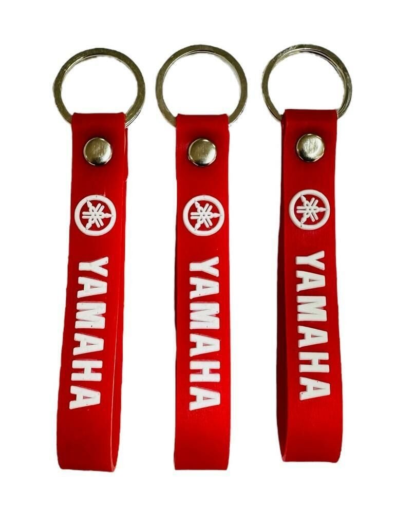 Yamaha Kırmızı Beyaz 3 Adet Silikon Motosiklet Anahtarlık