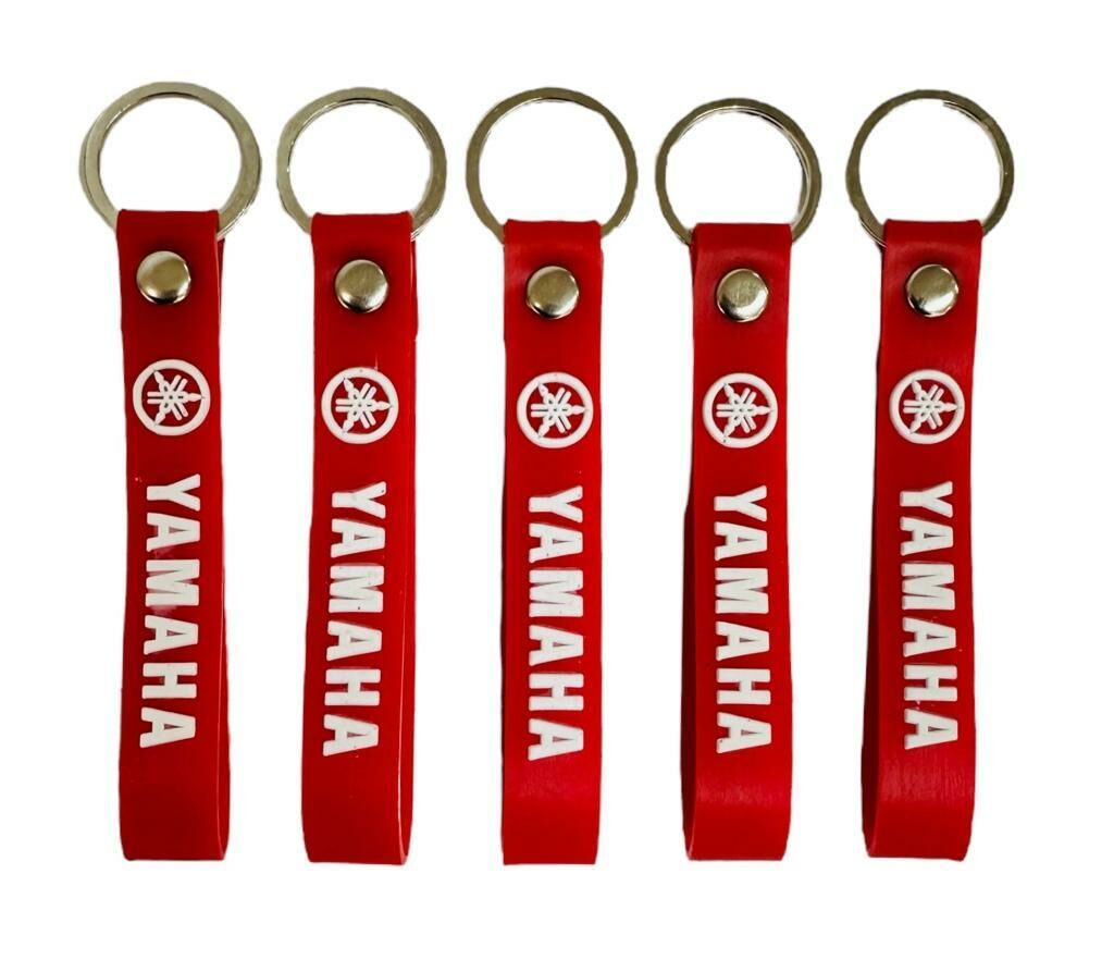 Yamaha Kırmızı Beyaz 5 Adet Silikon Motosiklet Anahtarlık