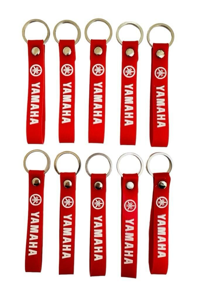 Yamaha Kırmızı Beyaz 10 Adet Silikon Motosiklet Anahtarlık