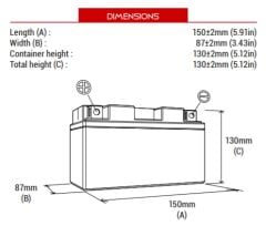 Vespa LX 150 BTX12-BS Motosiklet Aküsü