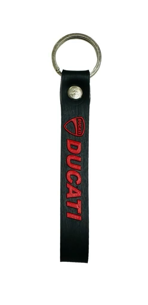 Ducati Uyumlu Siyah Kırmızı Anahtarlık