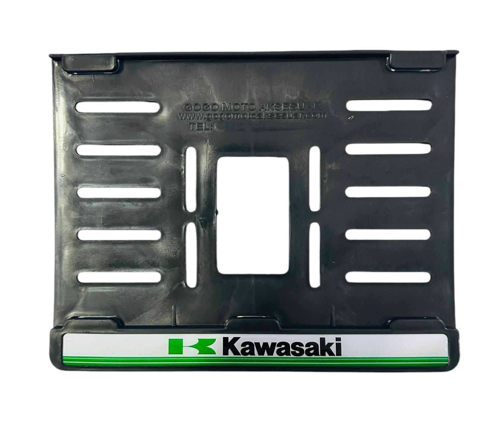 Kawasaki Plastik Kırılmaz Plakalık Siyah 3 (15x24)