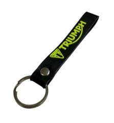 Triumph Uyumlu Siyah Flo Sarı Anahtarlık
