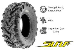 SunF 25x10-12 A024 Mud Trail 6PR Atv-Utv Arka Lastik