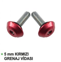 Grenaj Vidası 5mm Kırmızı-15 Adet