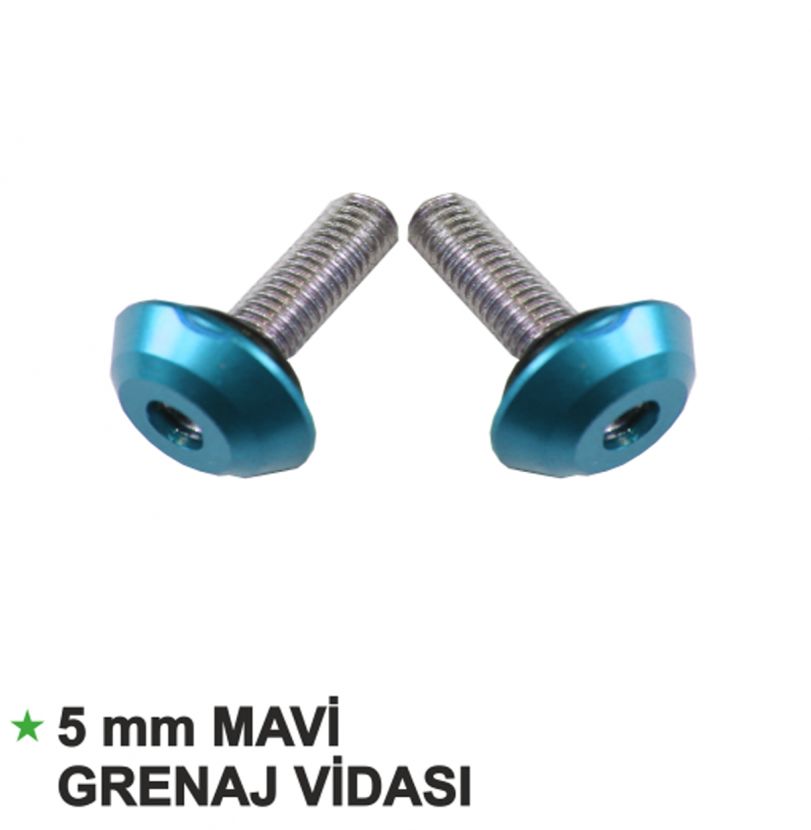Grenaj Vidası 5mm Mavi-15 Adet