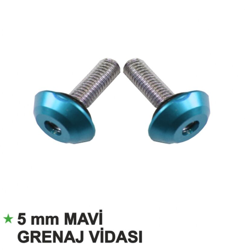 Grenaj Vidası 5mm Mavi-15 Adet