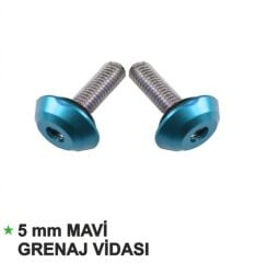 Grenaj Vidası 5mm Mavi-15 Adet