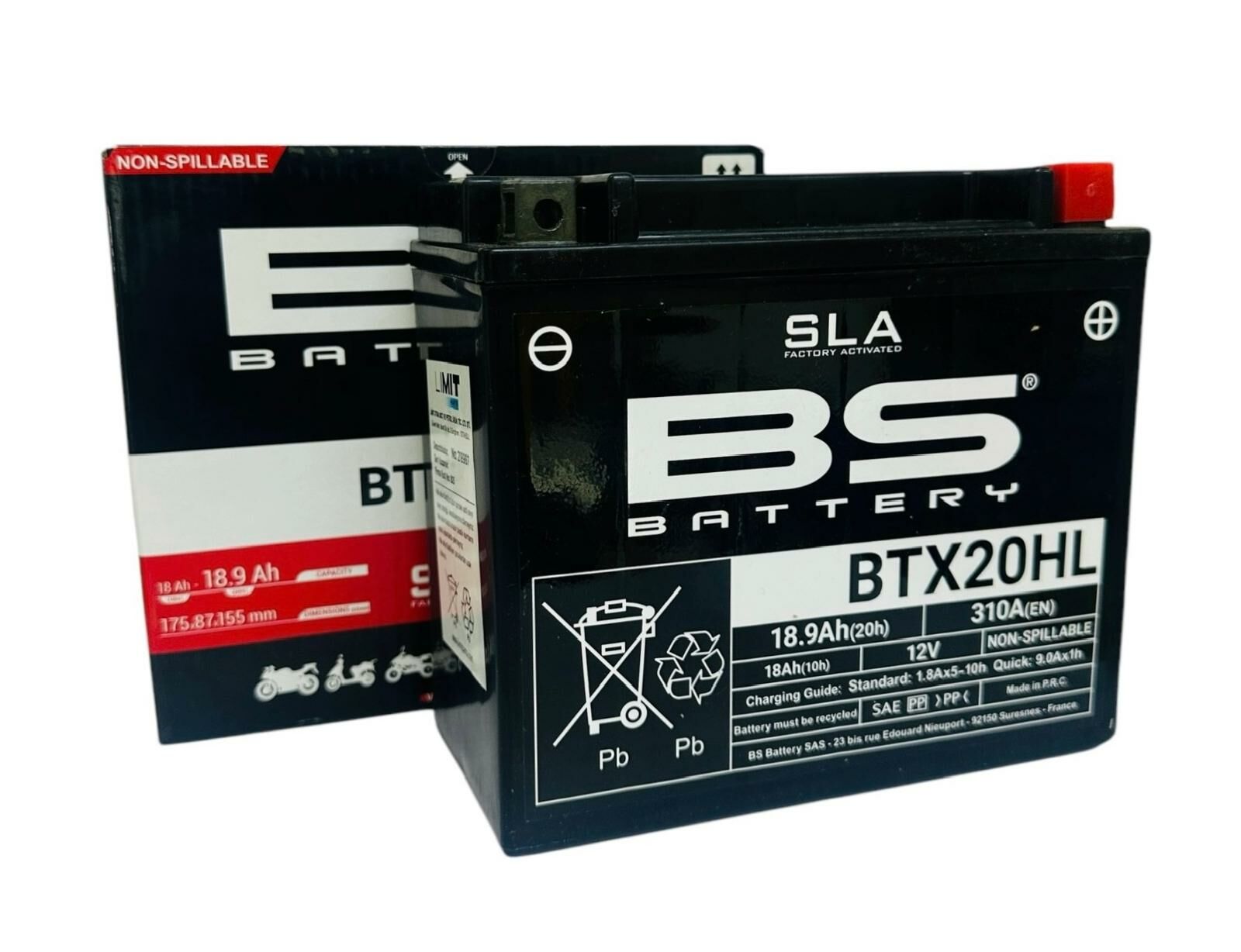 Yamaha XVS 1300 A 2007-2019 BS Battery BTX20HL-SLA Motosiklet Aküsü