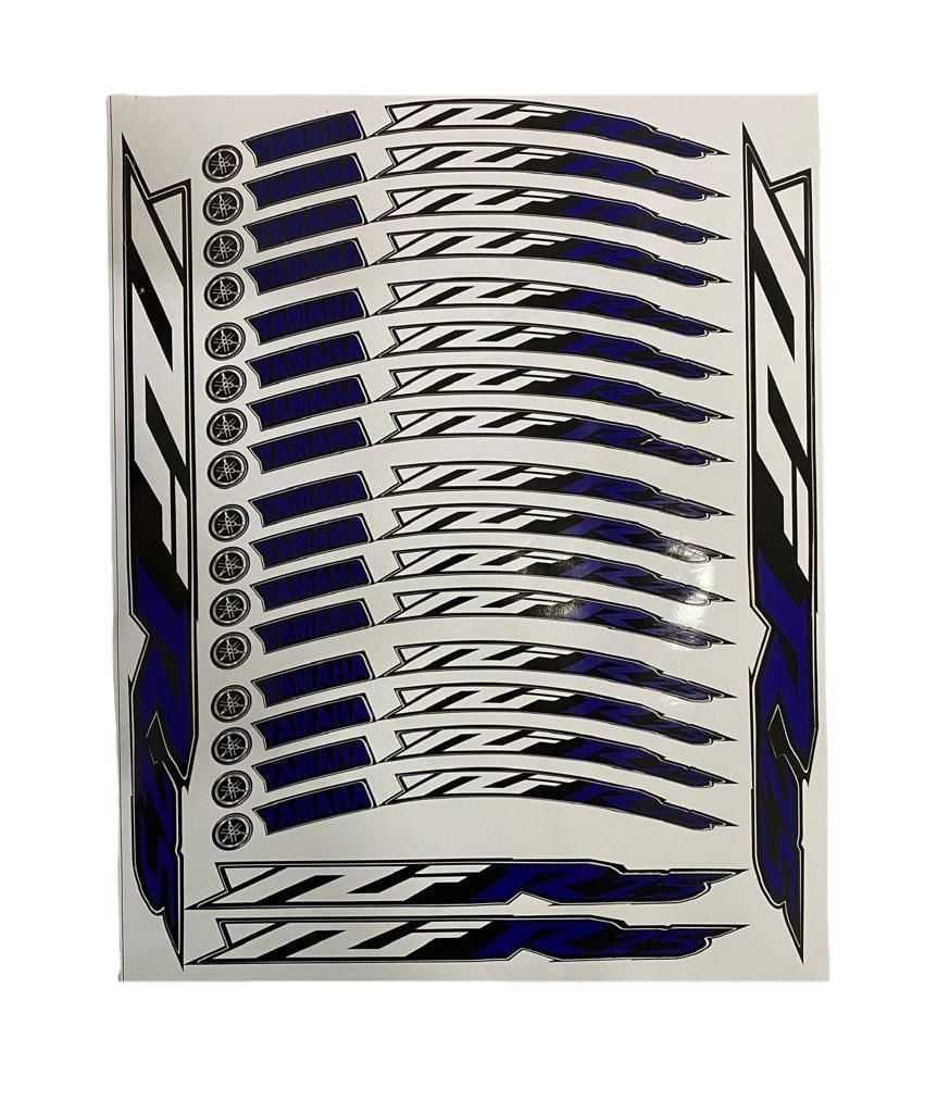 Yamaha R25 Mavi Reflektör Baskılı Jant Şeridi