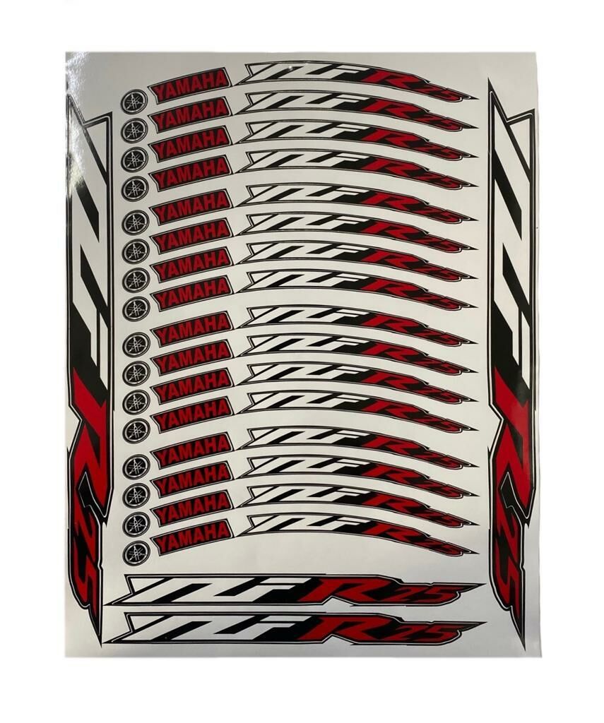 Yamaha R25 Kırmızı Reflektör Baskılı Jant Şeridi