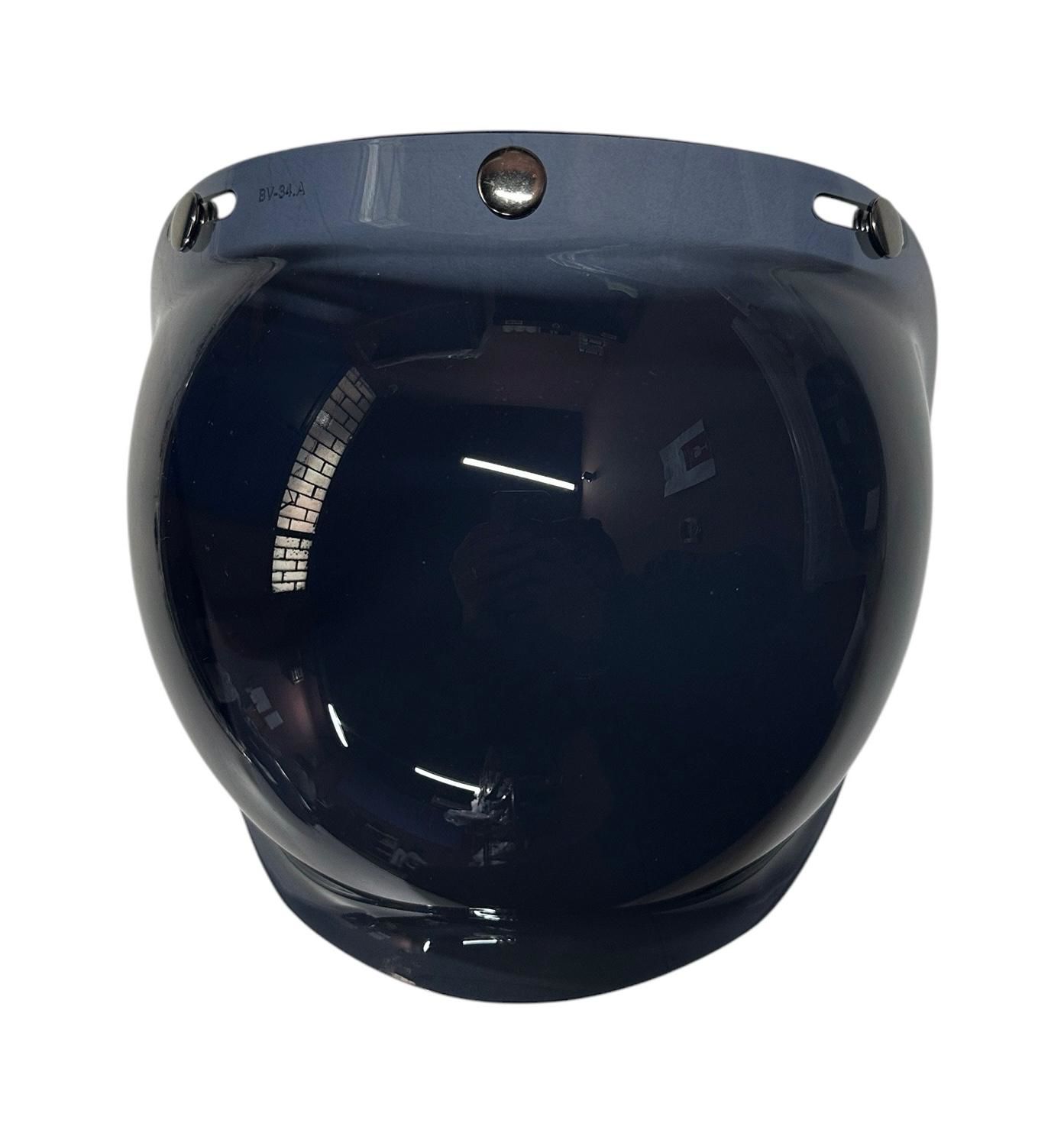 Mts Yarım Kask Kabarcık Retro Vizör Siyah