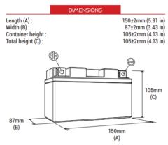 BMW G310 GS BTX9-BS Motosiklet Aküsü