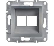 Schneider Electric EPH4400162-02 Asfora Plus Çelik 2xRj45 Konnektörsüz Çerçevesiz