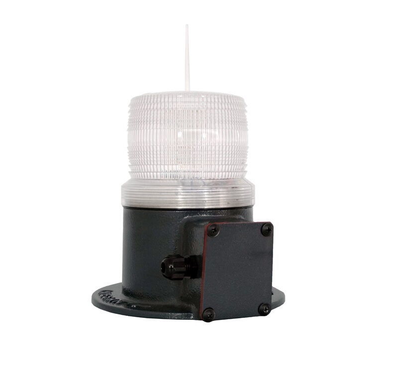 Ø110 UÇAK İKAZ LAMBA LED KIRMIZI YEDEKLİ ALUMİNYUM MS 1350.85-260VAC