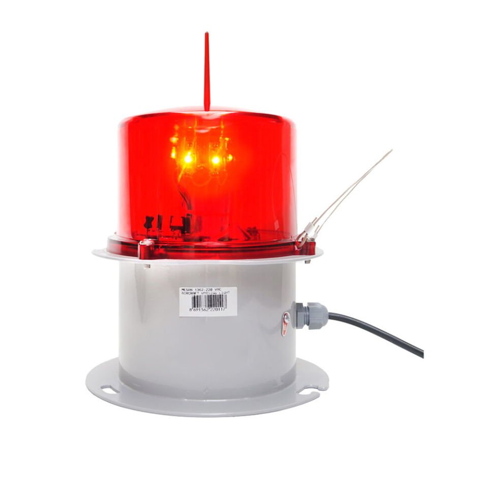 UÇAK İKAZ LAMBA LED ÇELİK MS 1362.1.220VAC