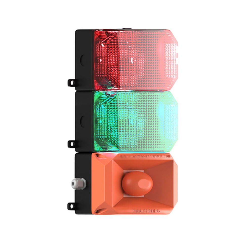 2 KAT KÜP LED MULTİFONKSİYON 43 SES SİREN MS 223.1.2.12-24VDC