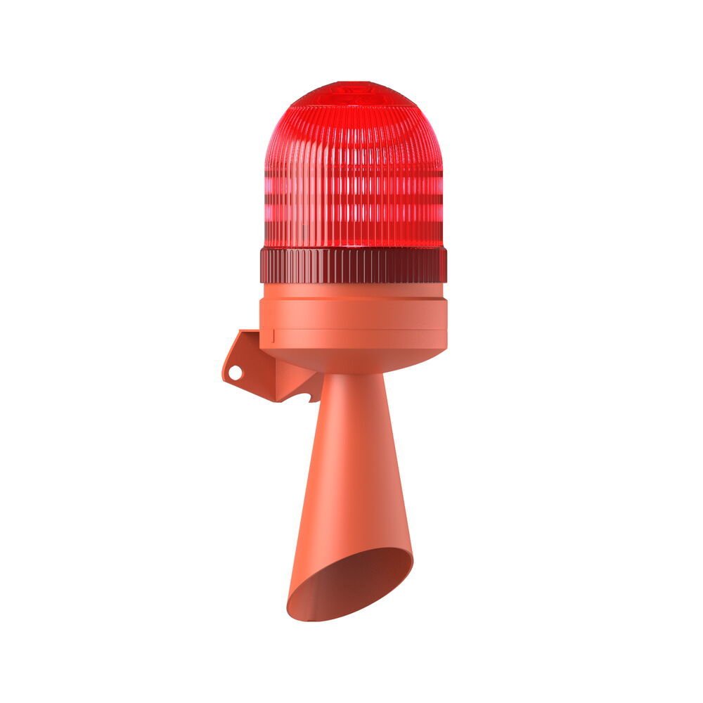 LED FLAŞÖR 2 SES BORULU ELEKTRONİK SİREN MS 5826.1.110-220VAC