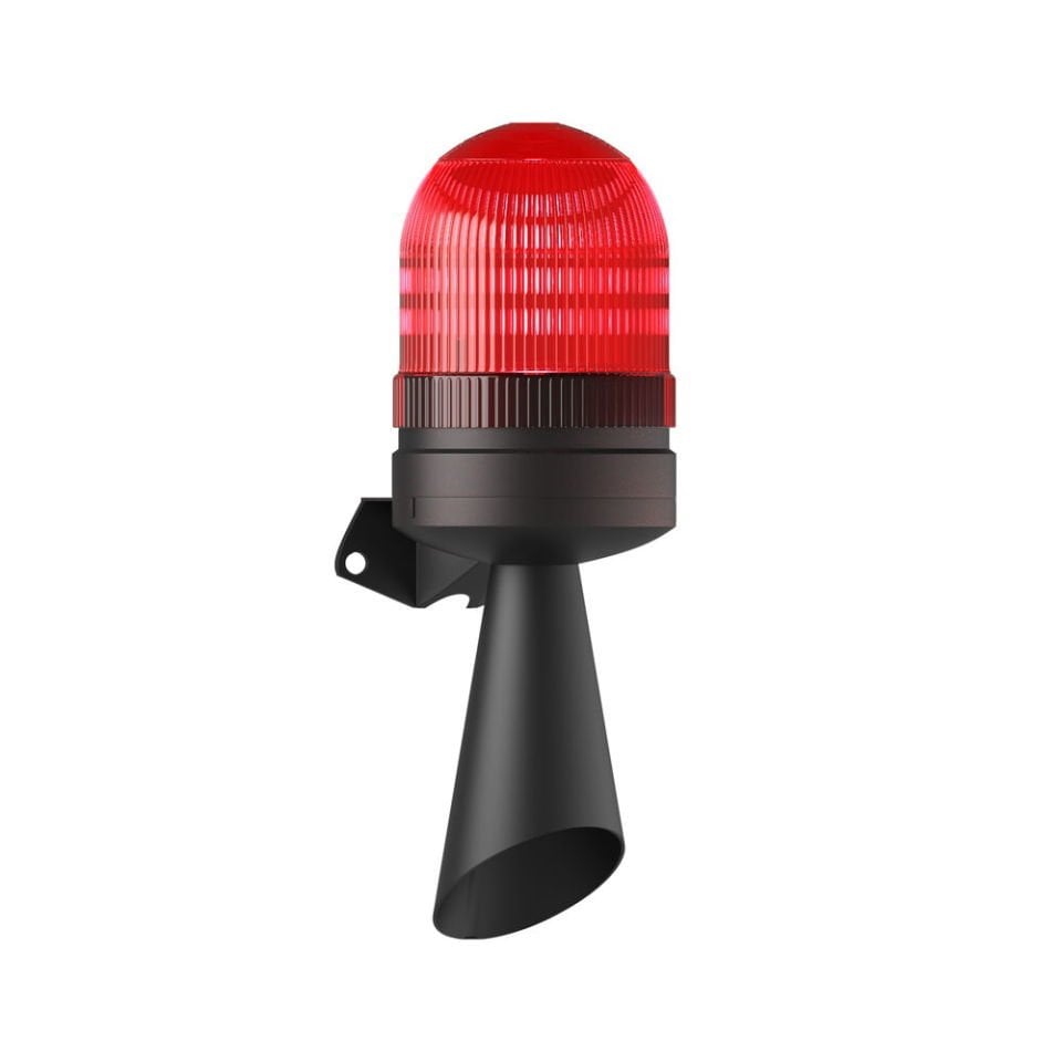 LED FLAŞÖR 2 SES BORULU ELEKTRONİK SİREN MS 5826.1.12-24VAC/DC