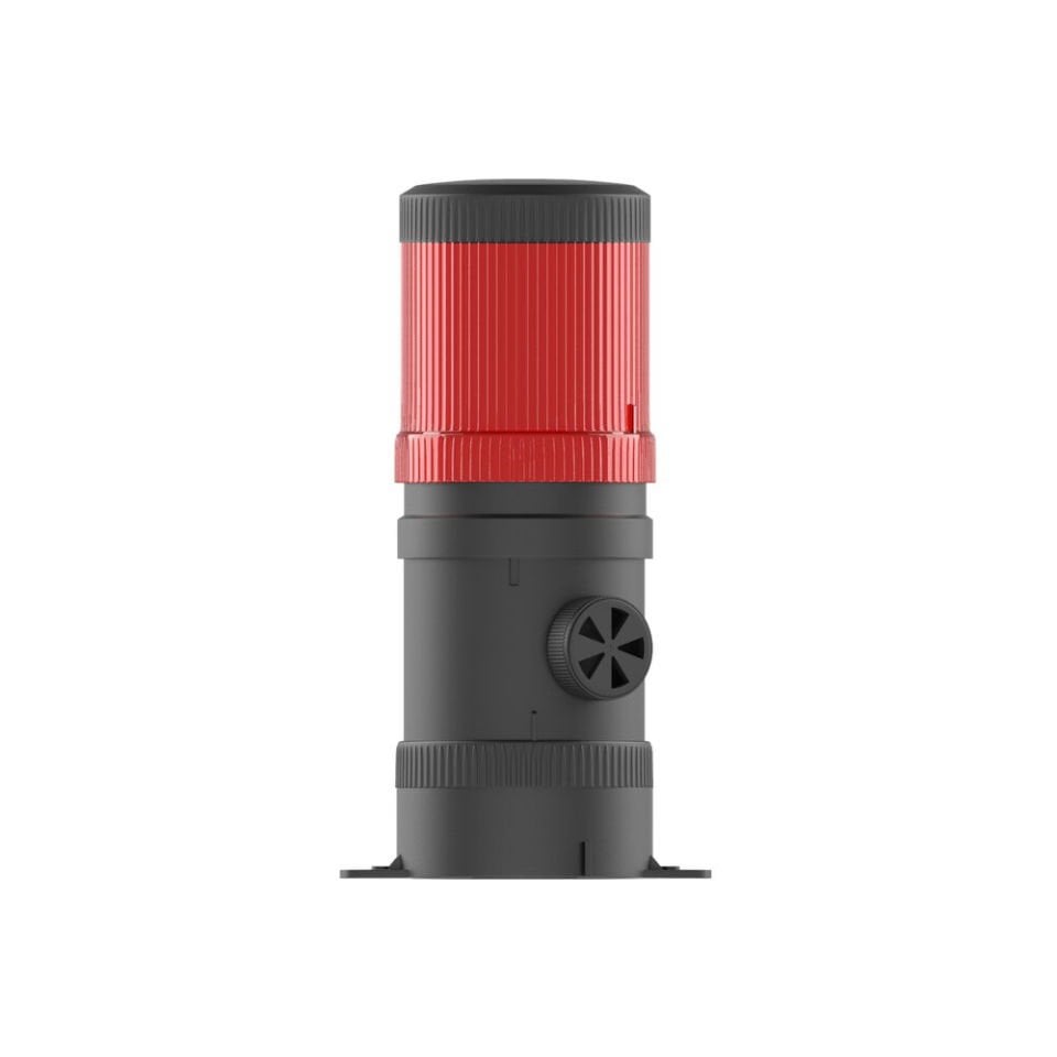 Ø70 1 KAT IŞIKLI KOLON MULTİ LED BUZZER TABAN MONTAJ MS 434.1.12-24VAC/DC