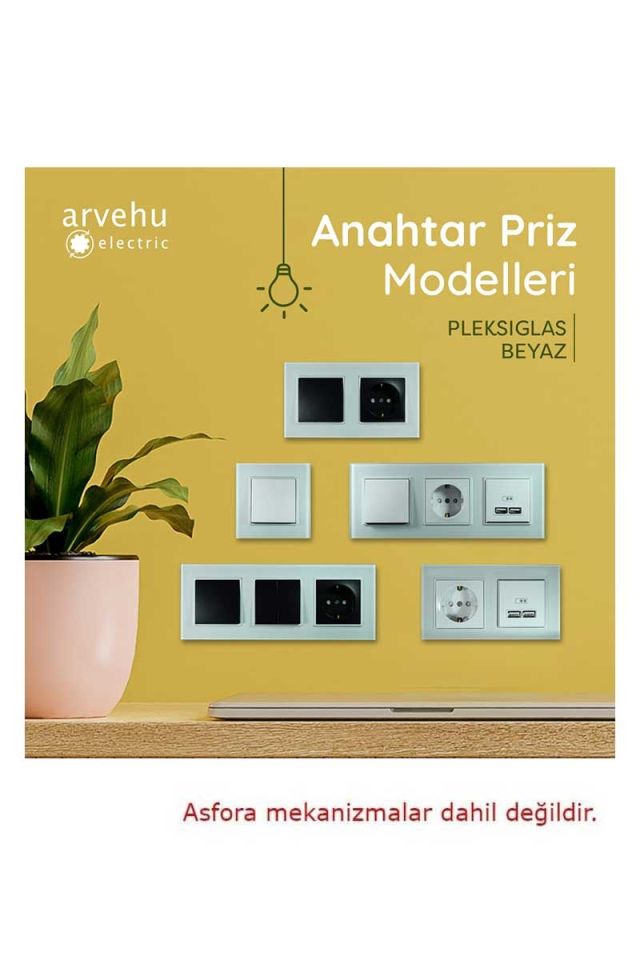 APG101-21 AsFir Pleksiglas Parlak Beyaz Tekli Çerçeve (Mekanizma Hariç)
